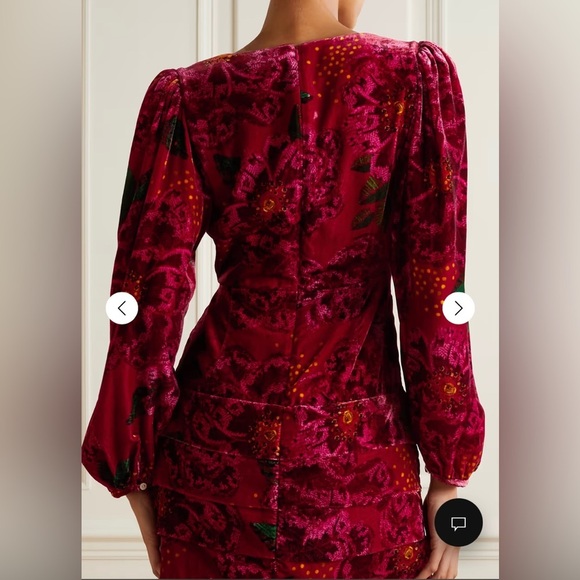 Farm Rio /Floral/pr velvet mini dress/formal/ evening/prom/cocktail ⭐️ Host Pick - Picture 2 of 6